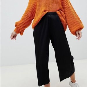 ASOS Design Petite Plisse Culotte Pants